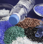 Recycled plastic granules